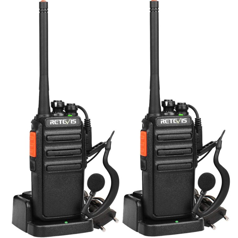 Retevis RT24 Walkie Talkie PMR446 Licenza-Libero con Auricolare, 16 Canali VOX
