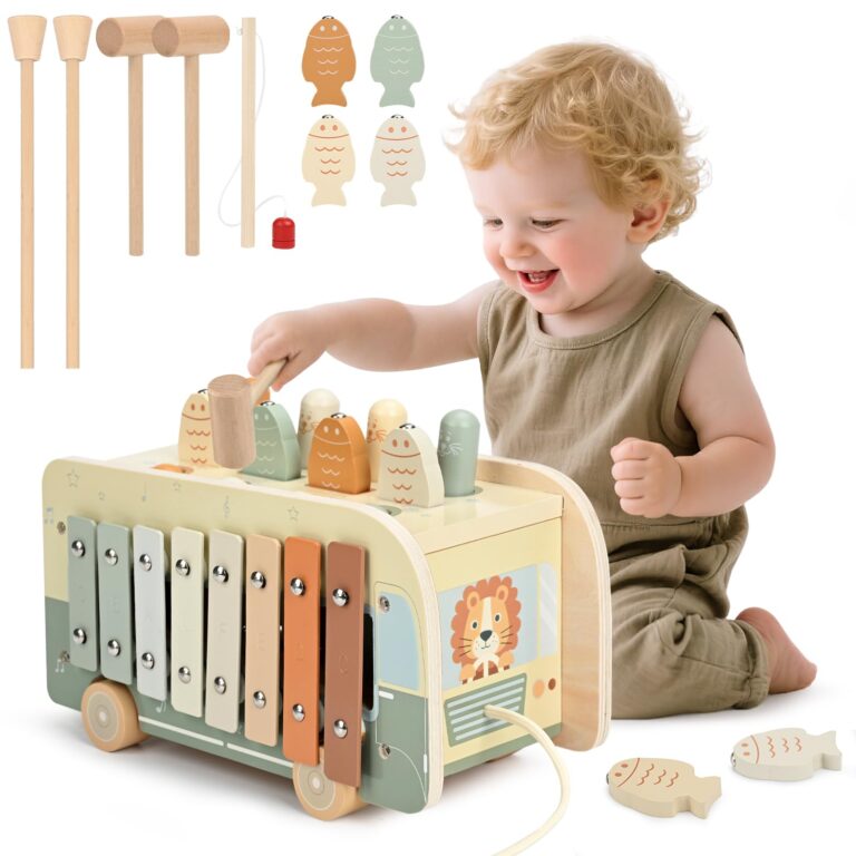 Vanplay Giochi Bambini 1 Anno, Giochi Montessori 1 2 3 Anni Giocattoli Bambino 1 Anno, 7 in 1 Strumenti Musicali Bambini X...