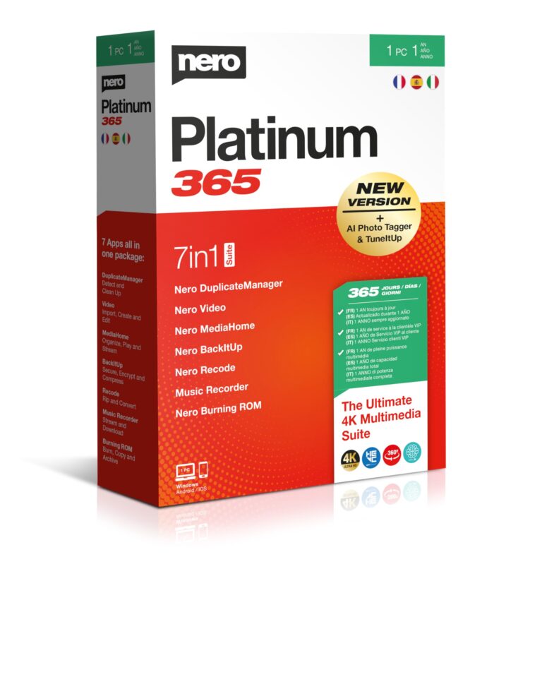 Nero Platinum 365 – Suite multimediale con video editing 4K/8K