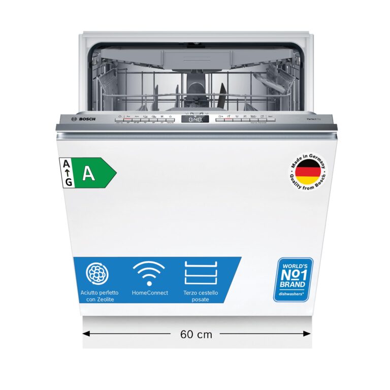 Bosch Serie 6 SMV6YCX02E Lavastoviglie da Incasso Scomparsa Totale con Zeolite