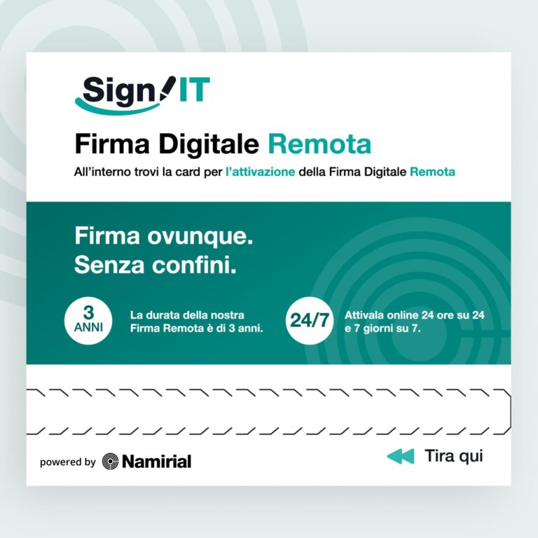 Sign IT Firma Digitale Remota – Validità 3 Anni