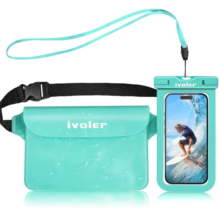 iVoler Kit Impermeabile con Borsa Marsupio e Custodia Smartphone IPX8 per Sport Acquatici Pesca Vela Sci Mare Escursione, ...