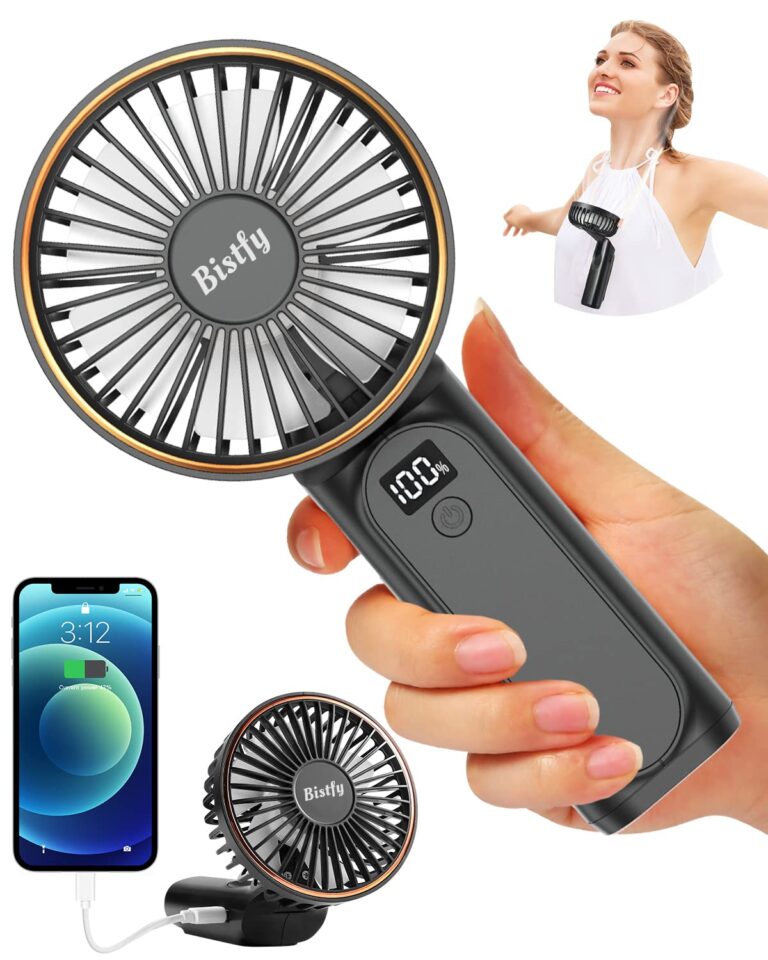 Bistfy Ventilatore Portatile 5200 mAh con Display LCD e Snodo 180°