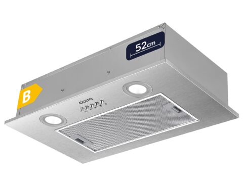 CIARRA CBCS5913A Cappa da Incasso 52 cm con 3 Velocità in Acciaio Inox