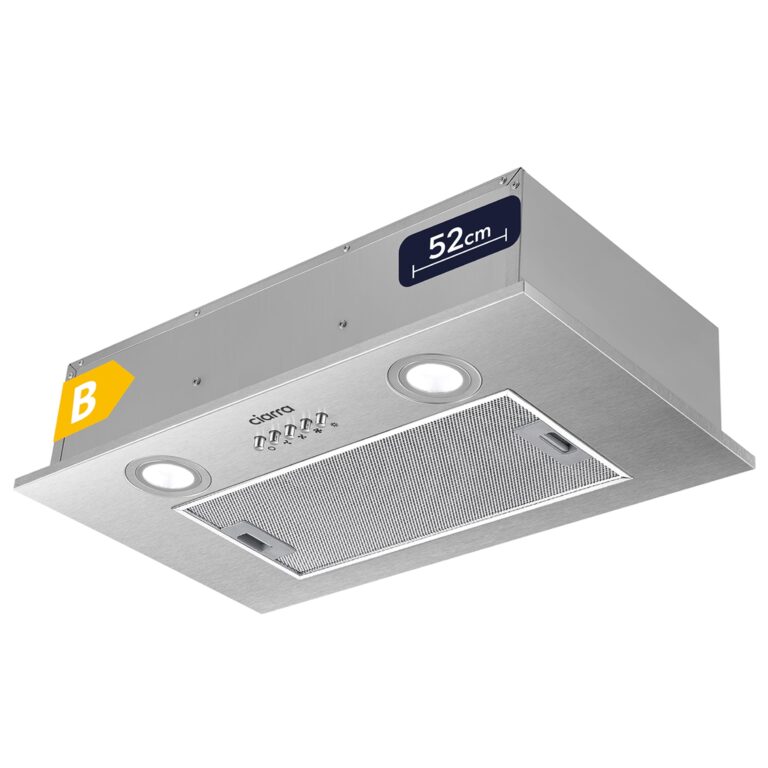 CIARRA CBCS5913A Cappa da Incasso 52 cm con 3 Velocità in Acciaio Inox