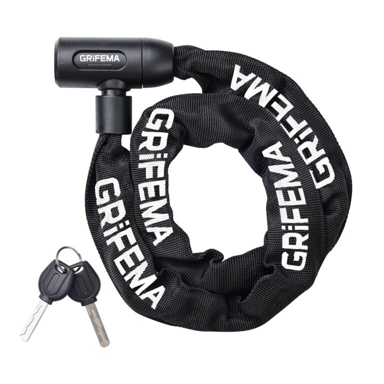 GRIFEMA GA1201-12 Lucchetto antifurto per bicicletta con chiave, lucchetto a catena per biciclette, moto, scooter, 120 cm,...