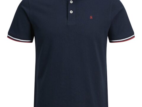 JACK & JONES Polo da Uomo a Tinta Unita con Colletto