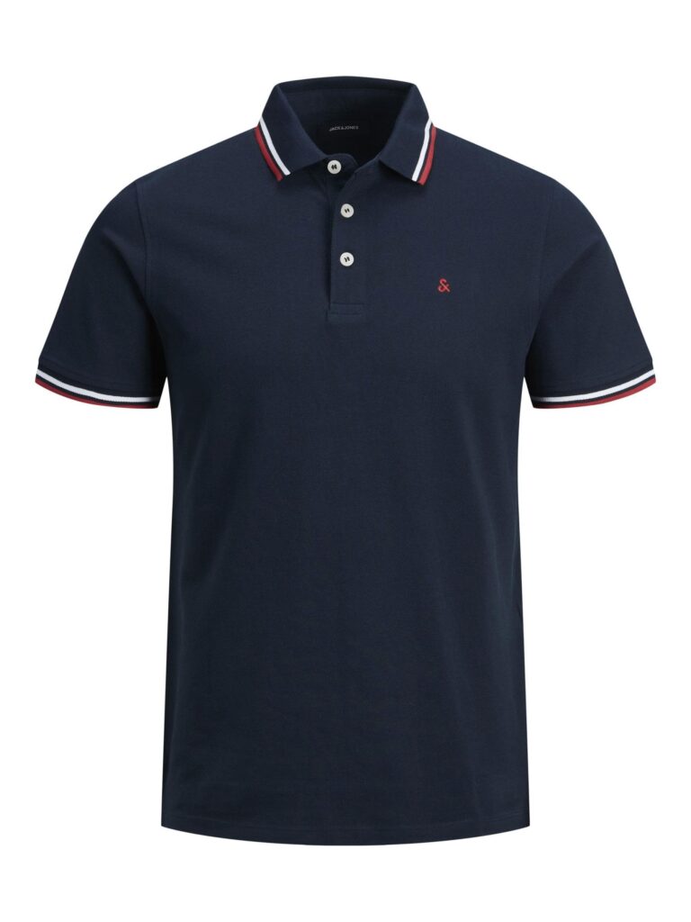 JACK & JONES Polo da Uomo a Tinta Unita con Colletto