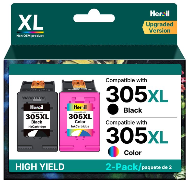 Heroil Cartucce 305XL Nero e Colore per HP DeskJet 2720E