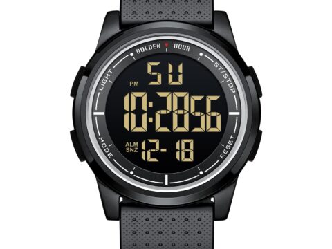 Golden Hour Orologio Digitale Ultra-Sottile Sportivo con Cinturino in Gomma