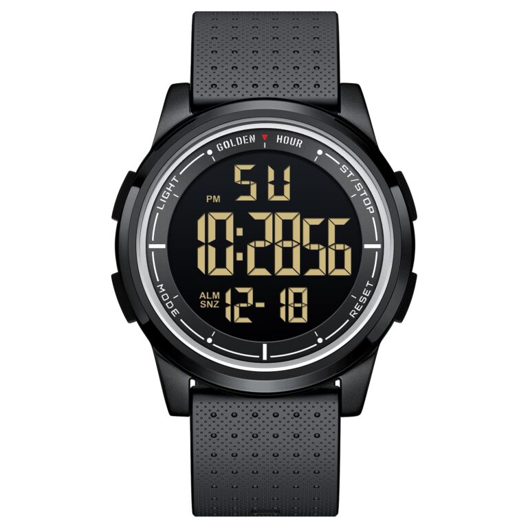 Golden Hour Orologio Digitale Ultra-Sottile Sportivo con Cinturino in Gomma