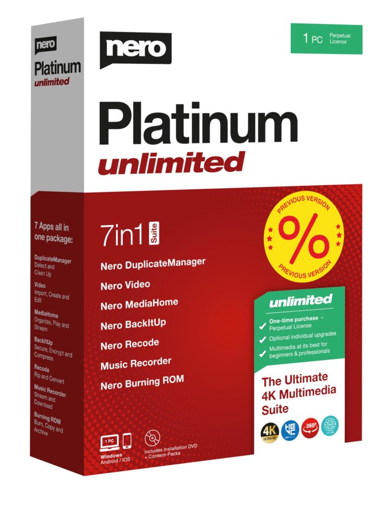 Nero Platinum Unlimited 2020 – Suite multimediale completa in 24 lingue