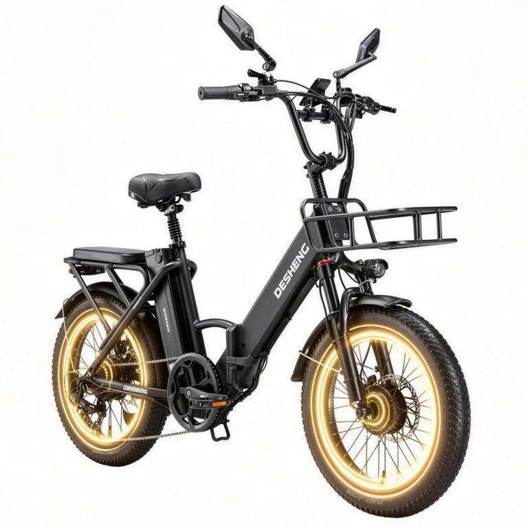 DESHENG D20PRO Folding electric bicycle features dual motors with single/dual 36V 20A/42.4AhH rem...