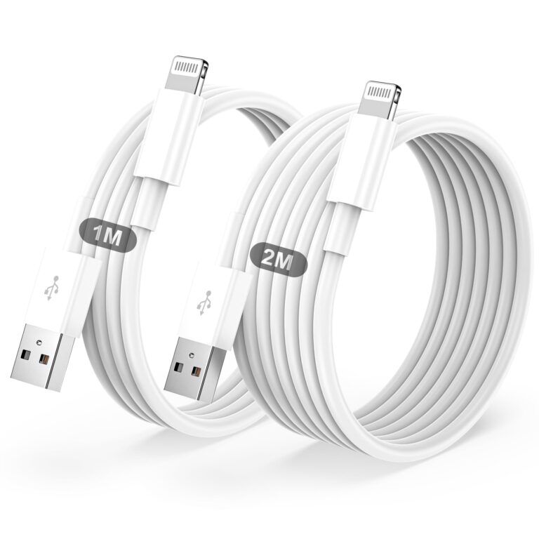 Cavo Lightning certificato MFi per iPhone, 2 pezzi 1m+2m