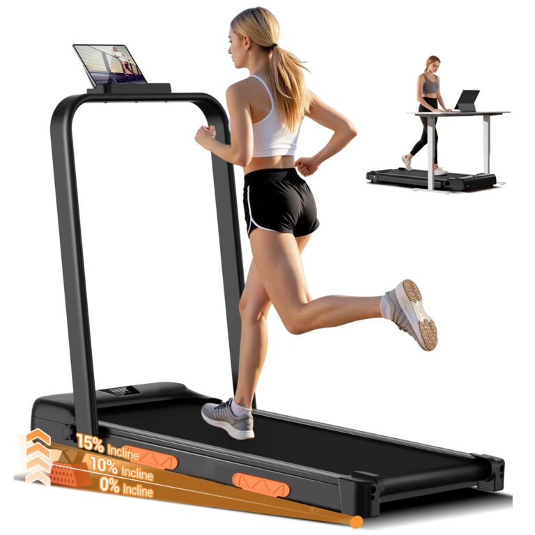 LONTEK Tapis Roulant Salvaspazio Elettrico con Inclinazione 16%, 10KM/H Tapis Roulant Elettrico Pieghevole, Schermo LED, T...