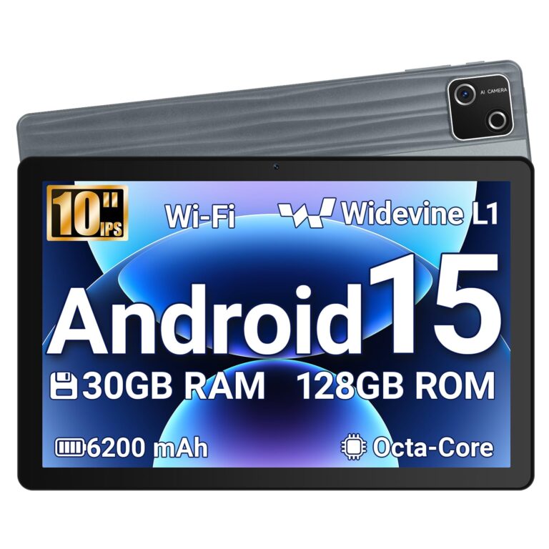 Vekoy Tablet 10 pollici Android 15 con Wi-Fi 6 e 6200 mAh