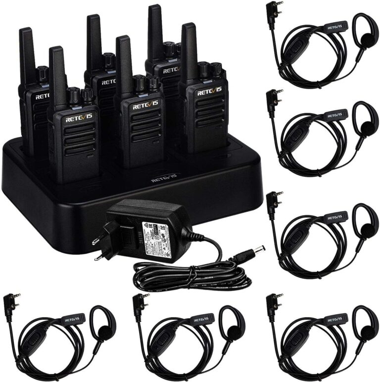 Retevis RT668 Walkie Talkie PMR446 Set 6 Pezzi con Caricatore Multiplo