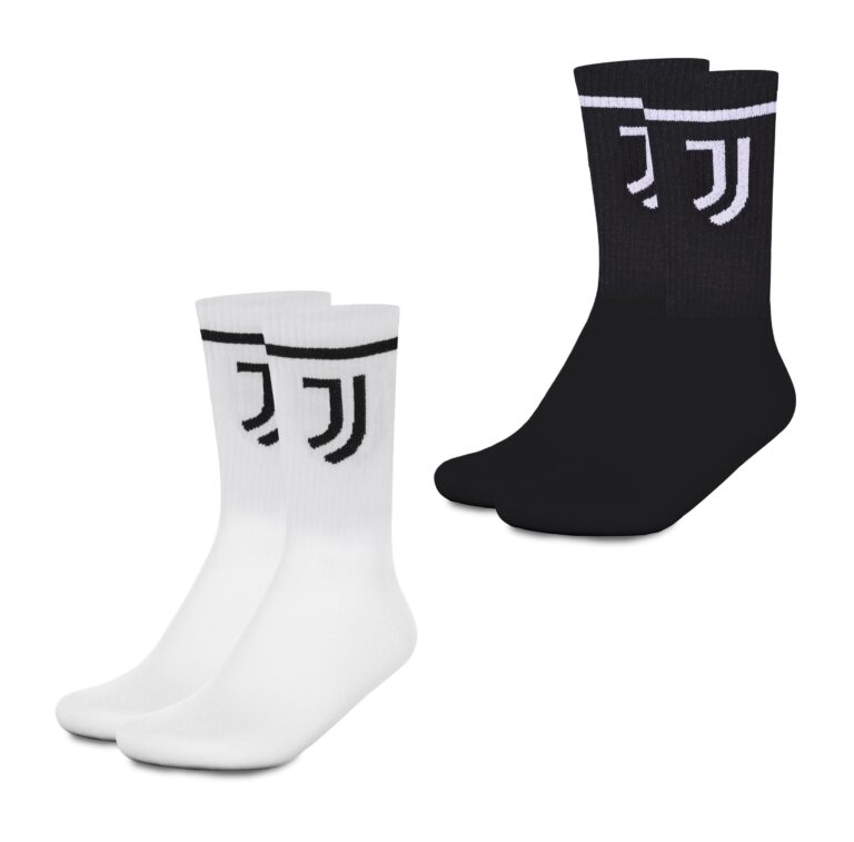 Juventus, Set Calze Sport, Pacco da 2, 2 Paia di Calzini, Unisex - Adulto, Prodotto ufficiale