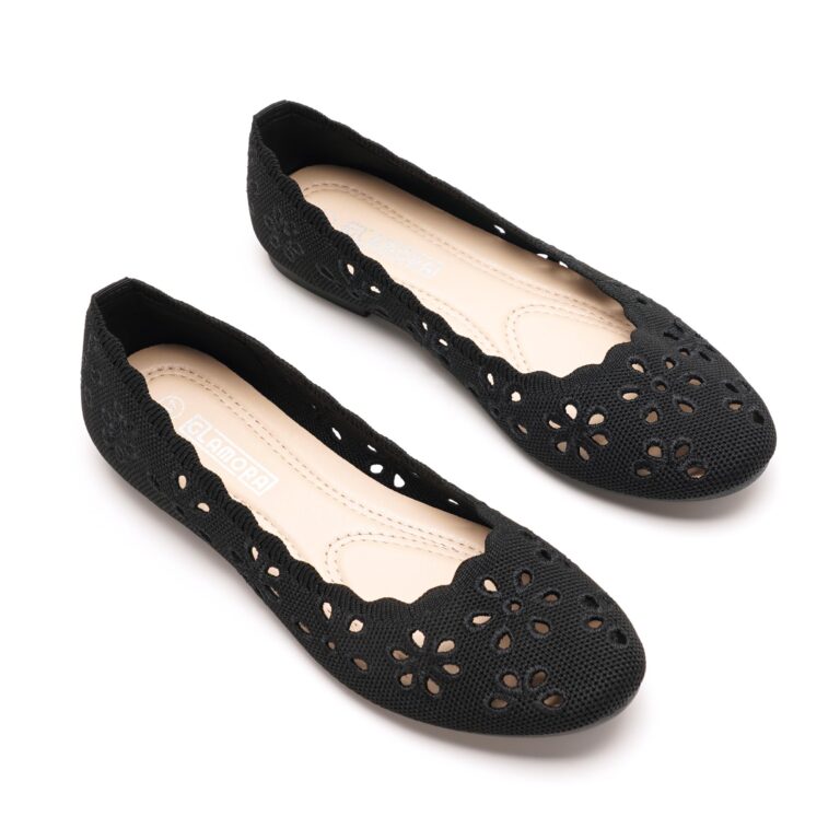 GLAMORA ballerine donna in pizzo traforato traspirante