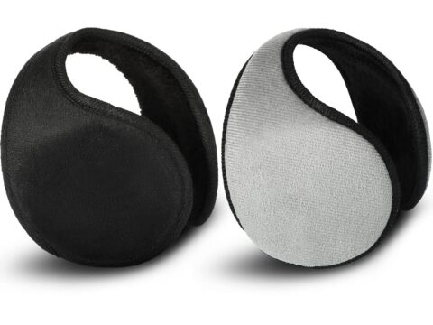 SATINIOR Paraorecchie in Vello Invernale Unisex – Nero e Grigio (2 pz)