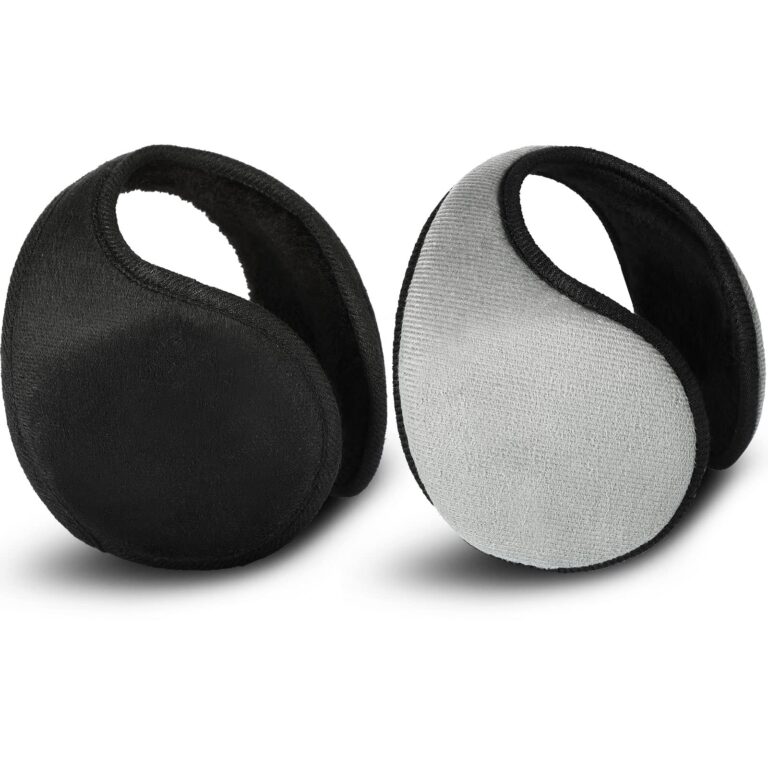 SATINIOR Paraorecchie in Vello Invernale Unisex – Nero e Grigio (2 pz)