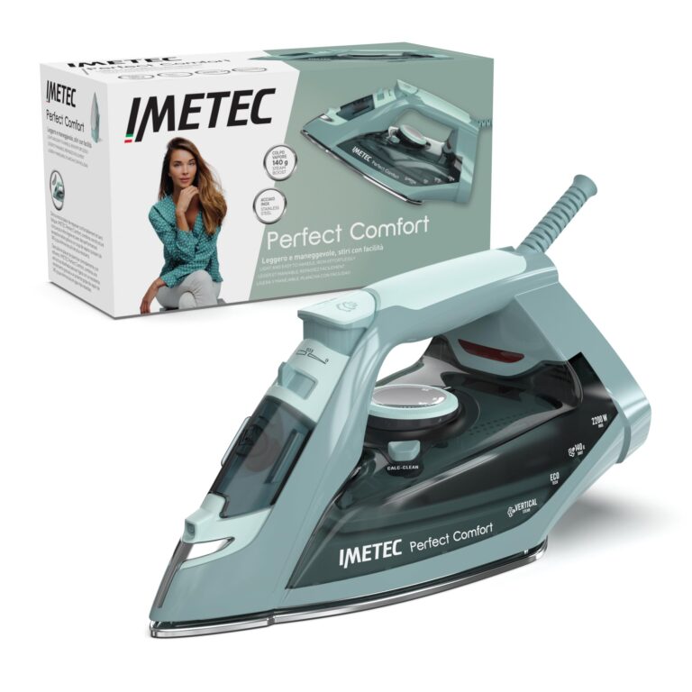 Imetec Perfect Comfort - Ferro da stiro a vapore – Leggero – Maneggevole - Protezione anticalcare - Colpo vapore 140 g - P...