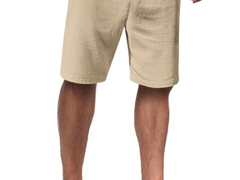 Tarainya Bermuda Uomo Lino e Cotone con Cordino e Tasche