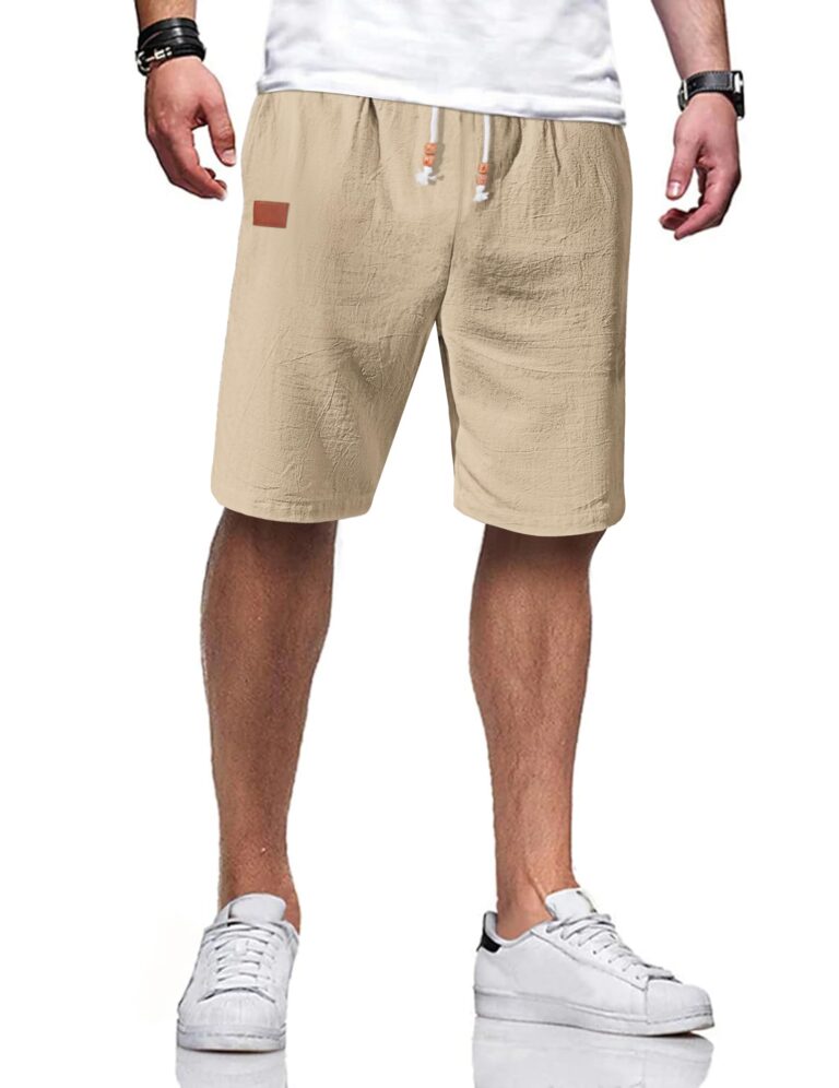 Tarainya Bermuda Uomo Lino e Cotone con Cordino e Tasche