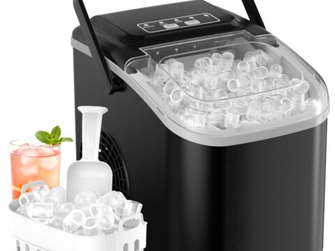Acmeenjoy Macchina per Ghiaccio Silenziosa 12 kg/24h