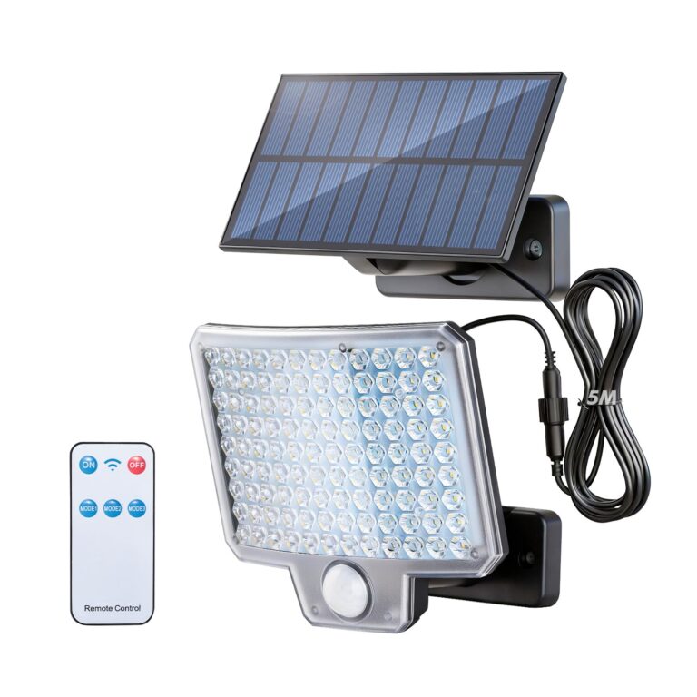 GRIFEMA Faretto Solare da Esterno 108 LED con Sensore di Movimento