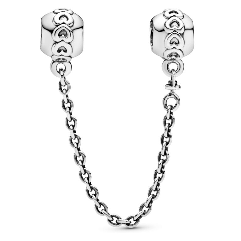 Pandora Charm Clip Fascia di Cuori in argento Sterling