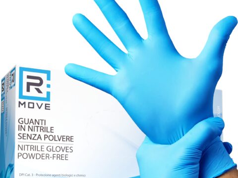 R Move Guanti Monouso in Nitrile Senza Polvere 200 pz