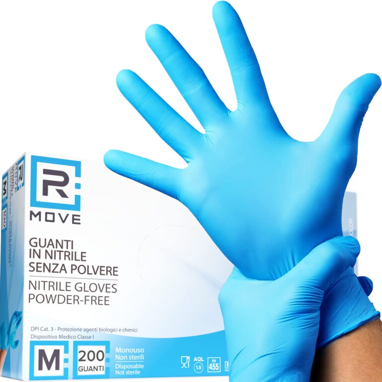 R Move Guanti Monouso in Nitrile Senza Polvere 200 pz