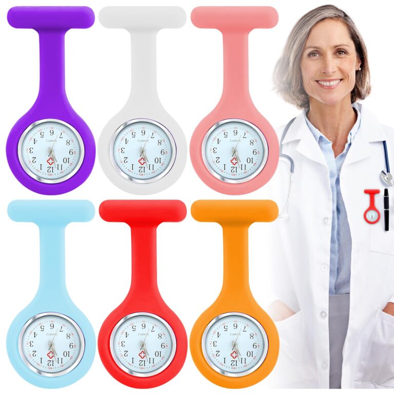 WIYETY Set 6 orologi da infermiera con clip, per medici e infermieri