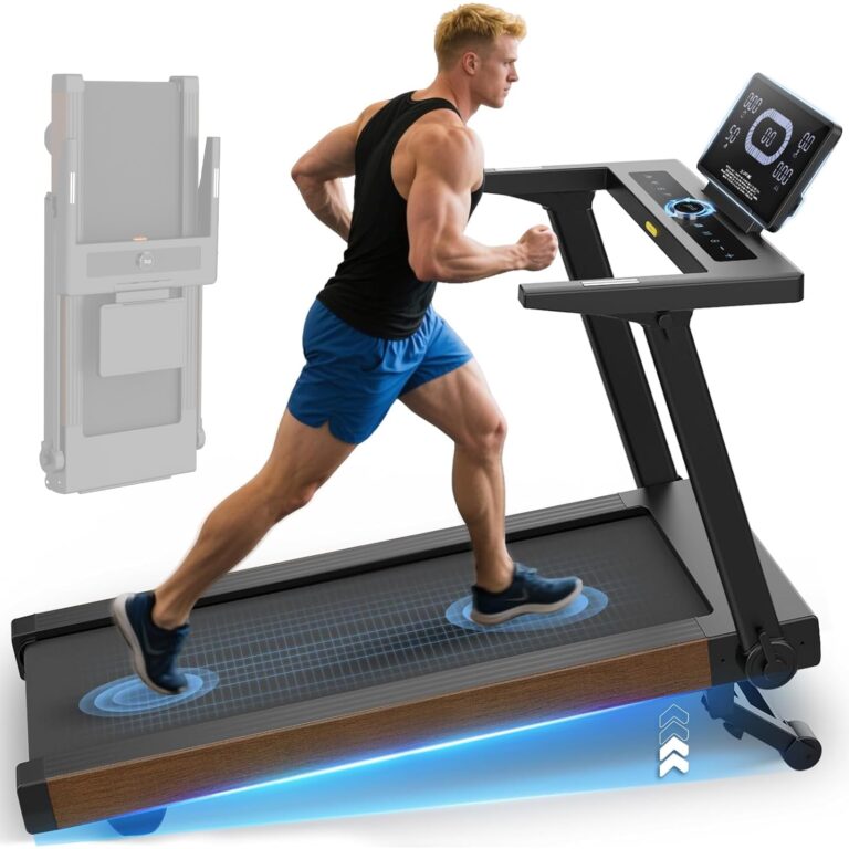 Cowmew Tapis roulant per casa, tapis roulant pieghevole da 1 a 20 km/h, pendenza del 20%, compati...
