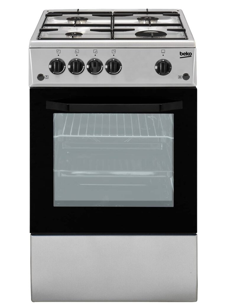 Beko CSS42014FS Cucina Mista 4 Fuochi a Gas Forno Elettrico 50x50 cm Inox