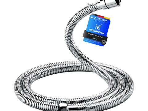 Ibergrif Tubo Flessibile Doccia 1,7 m Acciaio Inox Anti-Torsione