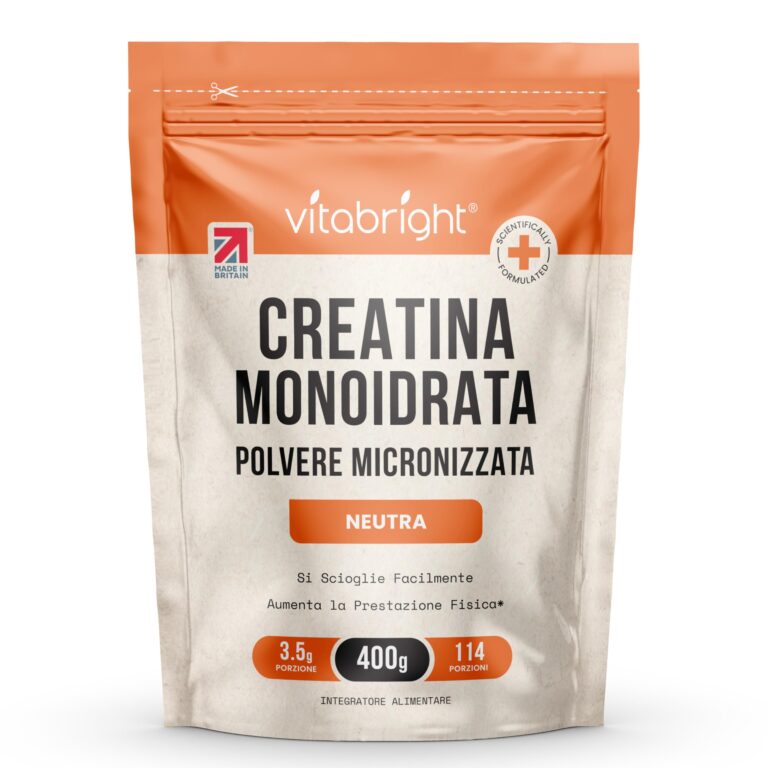 Creatina Monoidrata in Polvere Micronizzata | Busta da 400g | 114 Porzioni | Creatina Monohidrato Polvere Ultra Fine 200 M...
