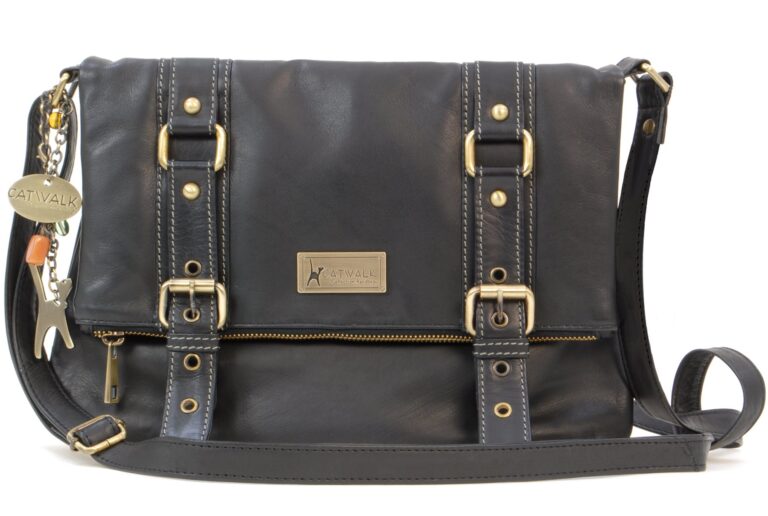 Catwalk Collection Handbags - Borsa a Tracolla in Vera Pelle - Borsa Messenger Donna - Borsetta C...
