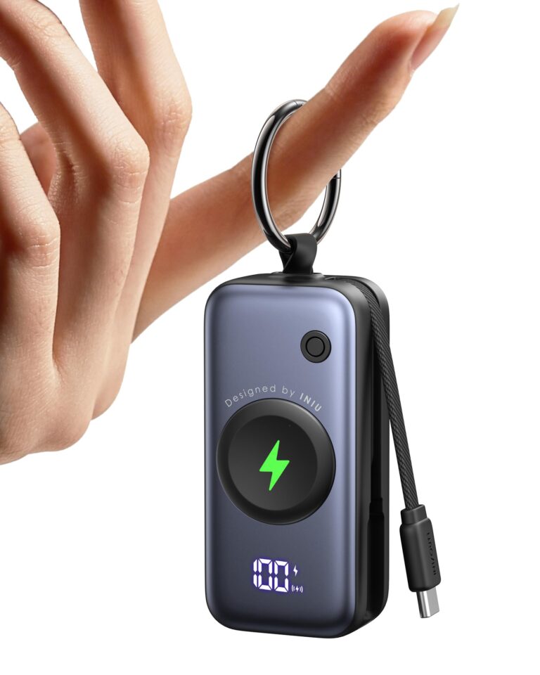 INIU Power bank, Stazione di ricarica per Apple Watch, 5000mAh 20W Powerbank per smartwatch, Caricatore Portatile con Cavo...