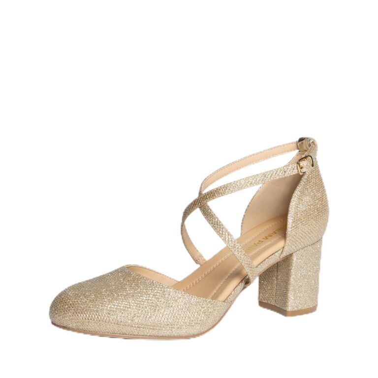 Dream Pairs - Décolleté da sposa con tacco a blocco e fibbia