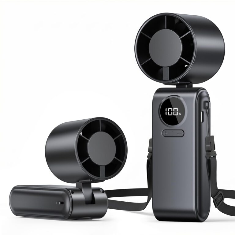Mini Ventilatore Portatile Pieghevole USB-C con Batteria 4000 mAh