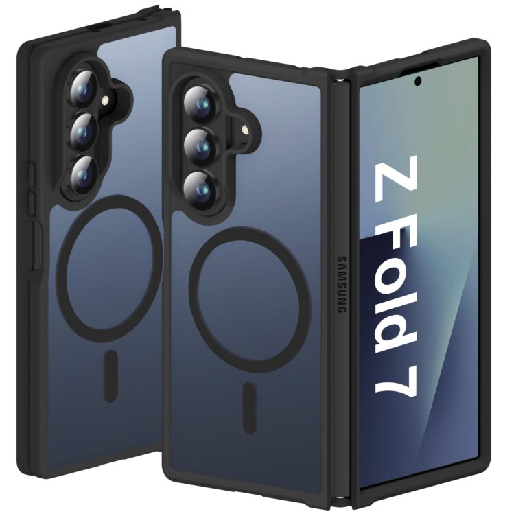 ORETECH Magnetica Cover per Samsung Galaxy Z Fold 7, Compatibile con MagSafe, Traslucida Opaca Protettiva Hard PC Antisciv...