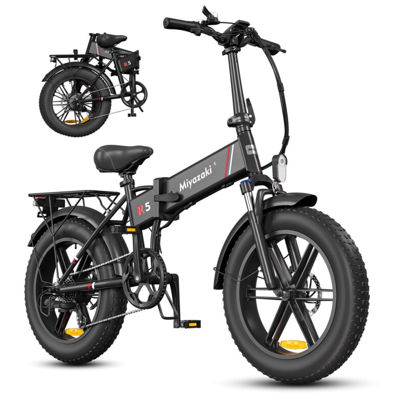 Miyazaki Bicicletta Elettrica Pieghevole per Adulti – Ebike con Motore Brushless – Batteria Rimovibile 48V 14Ah – Biciclet...