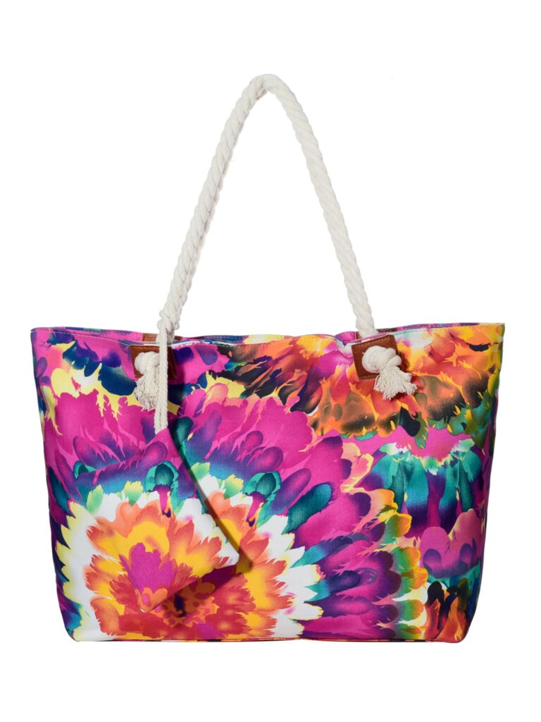 DonDon Borsa da Spiaggia grande con zip stile marinaro