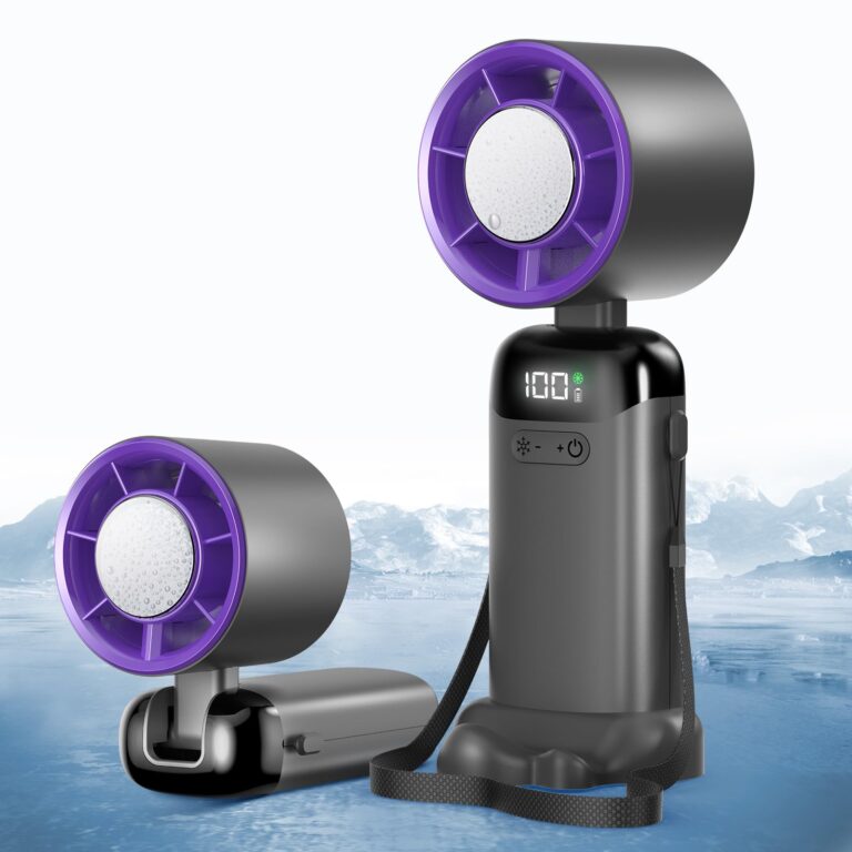 Jsdoin Mini Ventilatore Portatile USB Ricaricabile 5 Velocità
