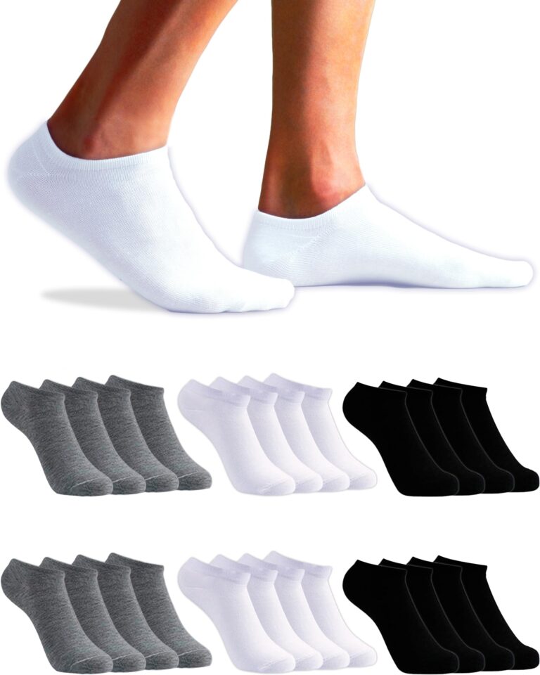 Topline 12 Paia Fantasmini Unisex Corti Uomo e Donna