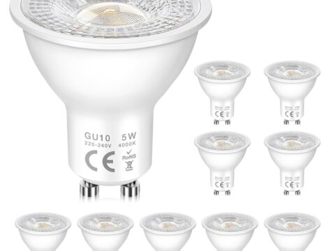Lampadine GU10 LED Spot 5W Luce Naturale 4000K 500 Lumen, Angolo 120°
