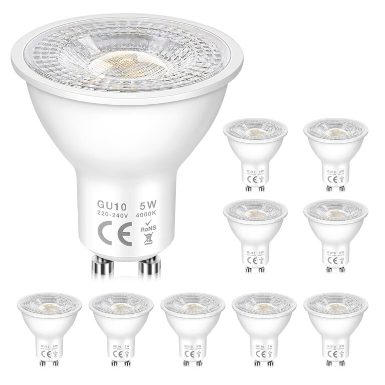 Lampadine GU10 LED Spot 5W Luce Naturale 4000K 500 Lumen, Angolo 120°