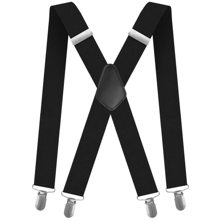 CNMTCCO Bretelle uomo 3,5 cm con 4 clip in metallo antiscivolo